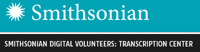 Smithsonian Digital Volunteers: Transcription Center