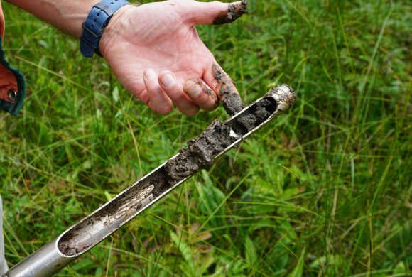 A soil probe is one way to study soils